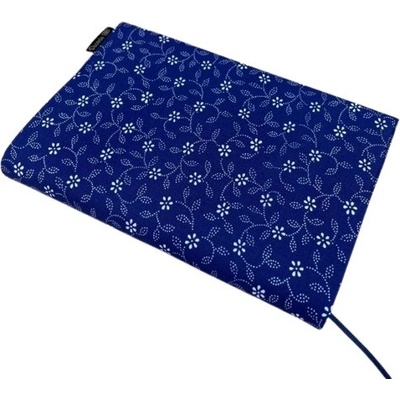 Obal na knihu Bílé kytičky na modré – Zboží Dáma