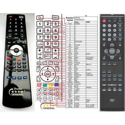 GENERAL ORION 076R0RA011 - съвместимо дистанционно управление на марката General (076R0RA011)
