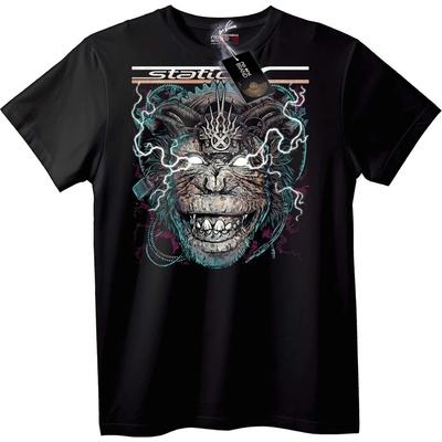 NOONEBRAND Тениска Static механичен лъв - 7XL, Black