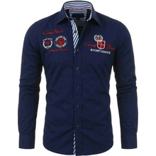 Carisma pánská košile dlouhý rukáv slim fit 8004 tmavě modrá