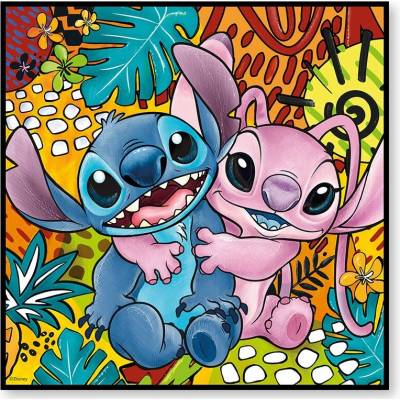 Gilde Gilde Drevený obrázok Disney "Stitch & Angel"