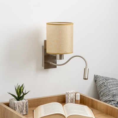 Brilagi - LED Аплик NUBILA 1xE27/25W/230V+LED/3W хром/светлокафяво (BG1556Q)