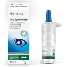 Livsane Intenzívne očné kvapky suché oči bez konzervantov s 0,3% HA a s gélom z aloe vera 10 ml