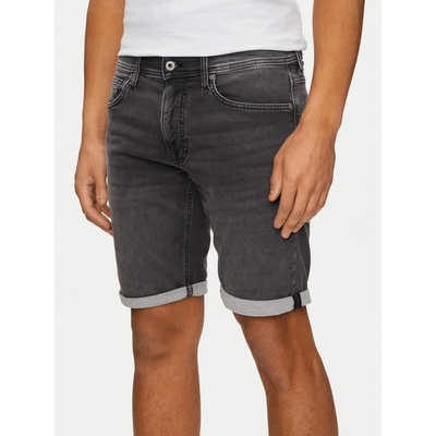 Pepe Jeans džínové šortky SLIM GYMDIGO SHORT pánské šedá PM801075UH3