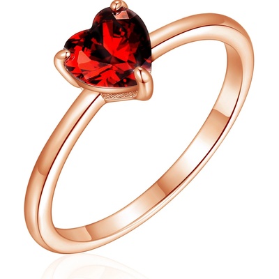 Olivie Strieborný prsteň srdíčko ROSE 8575