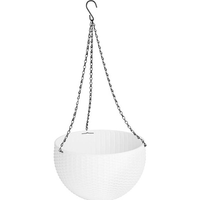 Strend Kvetináč Pro Modern visiaci biely 26x16cm