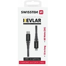 Swissten 71544010 dátový Lightning, 60W / 3A / 1x USB-C(M) / 1x Lightning(M), 1m, šedý