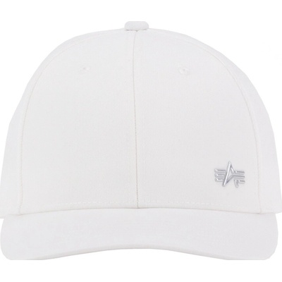 Alpha Industries Metal Label Cap bílo / stříbrná