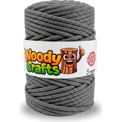 Woody Crafts Woody PREMIUM 5 mm (100m) - Tmavě šedá (Dark Grey)