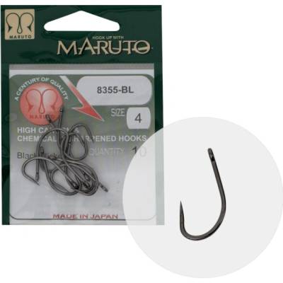 Maruto carp 8355bl forged straight eye barbless hc black nickel vel.2 10ks