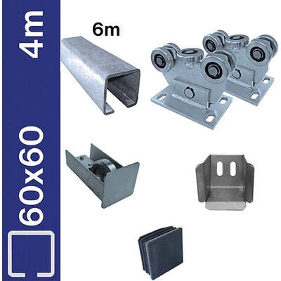 EKOfence Sada pre posuvnú bránu do 4m, Zn, 60x60mm 10691