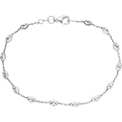 Bealio 01048 stříbrný náramek OVÁLKY MĚSÍČNÍ brus DOUBLE 18 cm 03-01048-1700