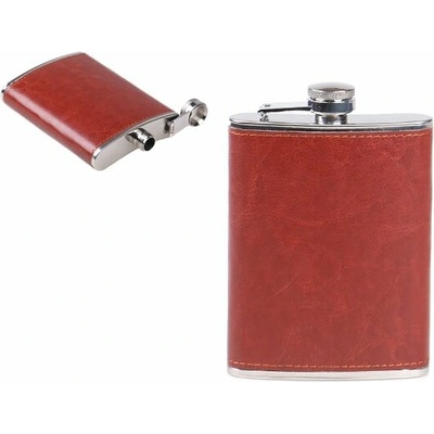 Nerezová placatka s PVC kůží hnědá – Zboží Dáma