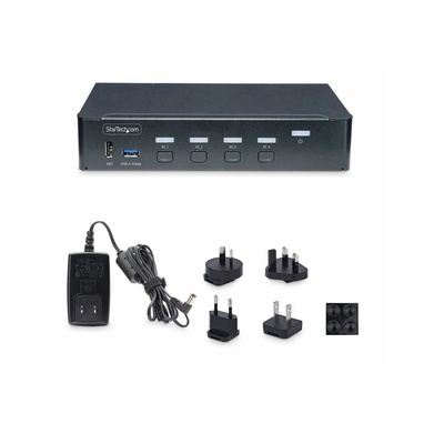 StarTech StarTech. com P4AD122-KVM-SWITCH KVM превключвател Монтаж в сървърен шкаф Черен (P4AD122-KVM-SWITCH)