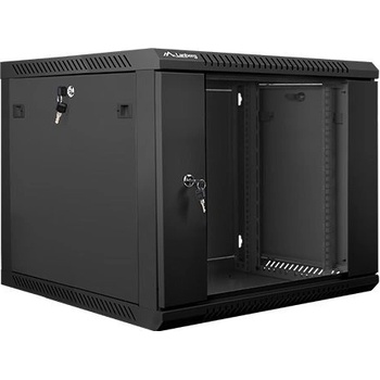 Lanberg Комуникационен шкаф Lanberg rack cabinet 19" wall-mount 9U / 600x600 for self-assembly (flat pack), black (WF01-6609-10B)