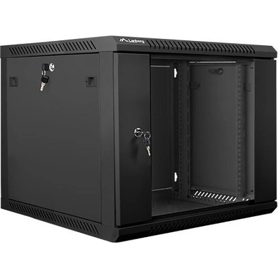 Lanberg Комуникационен шкаф Lanberg rack cabinet 19" wall-mount 9U / 600x600 for self-assembly (flat pack), black (WF01-6609-10B)