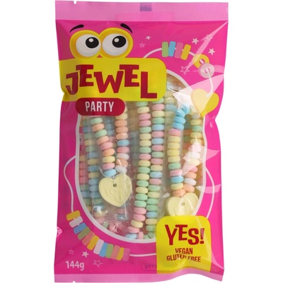 Becky's mix cukrových bonbonků s ovocnými příchutěmi ve tvaru šperků 144 g