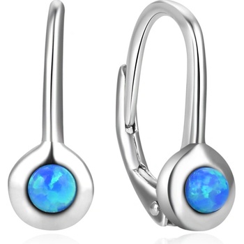 Olivie strieborné náušnice opál 5495 modrý