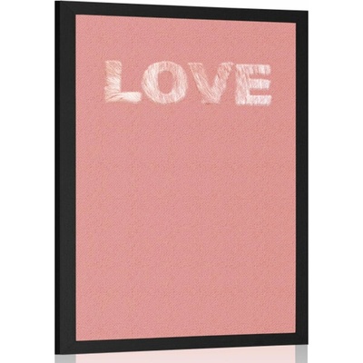 Plakát s jednoduchým nápisem Love - 20x30 black
