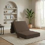 vidaXL Сгъваем диван легло 90 x 67 x 45 см Таупе (900188)