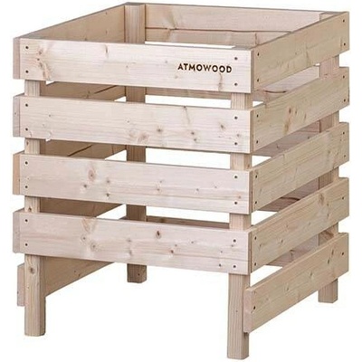 Atmowood dřevěný kompostér otevřený dole 60 x 60 x 70 cm