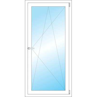 Okna Hned Plastové okno 700 x 1450 mm bílé otevíravé a sklopné pravé