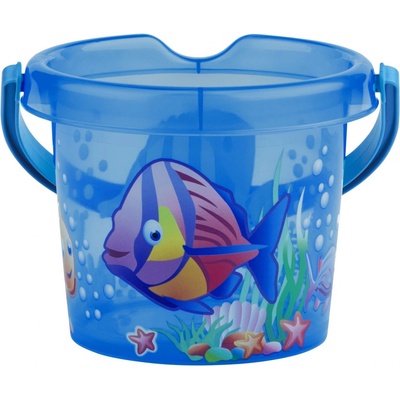 Androni Kyblík rybičky průhledný 13 cm tmavě modrý – Sleviste.cz