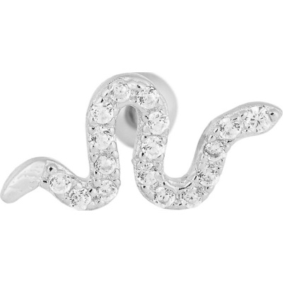 Franco Bene Piercingová náušnice ve tvaru hada stříbrná 1599 – Sleviste.cz