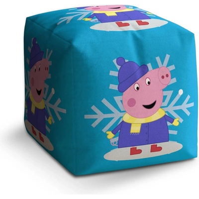 Sablio Taburet Cube Prasiatko Pepina Vločka: 40x40x40 cm