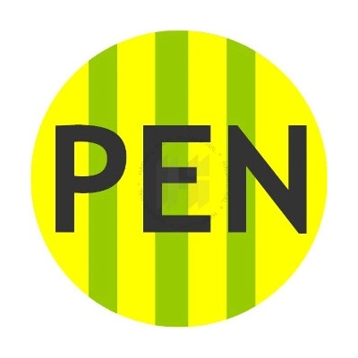 ALFA reklama Samolepka "PEN" okrúhla žlto-zelená ø12mm