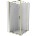 Mexen Exo-S плъзгаща се душ кабина 110 x 110 см, прозрачна, златна - 8151-110-110-50-00 (8151-110-110-50-00)