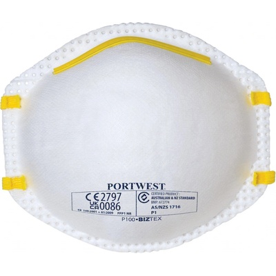 Portwest P100 FFP1 Časticový respirátor 20 ks biela UNI