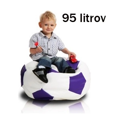 EMI sedací pytel fotbalový míč malý bílo fialový