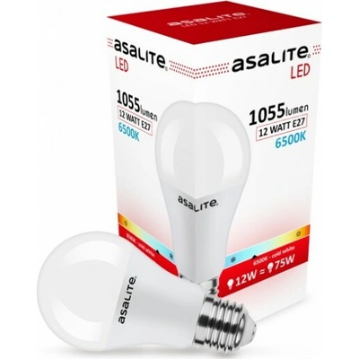 Asalite ASAL0106 LED žiarovka E27 12 W klasická banka mliečna K 6500