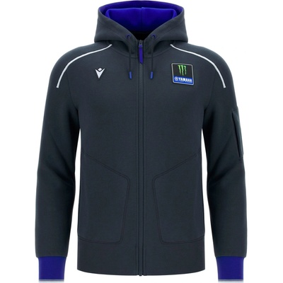 YAMAHA RACING mikina na zips s kapucňou TRAVEL Monster Energy Yamaha antracit