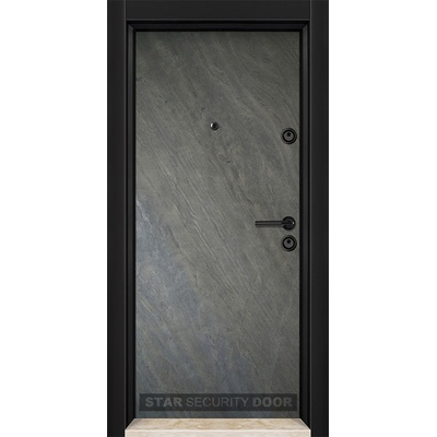 Starsteeldoor Блиндирана врата Outdoor - NT 02 Платиниум черна (цена без монтаж)