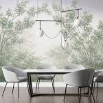 Art Gift Decor Фототапет с мъглива гора в зелени нюанси