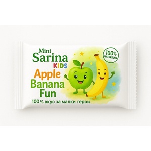Сарина Kids Mini Натурален Десерт Ябълка и Банан 40 г
