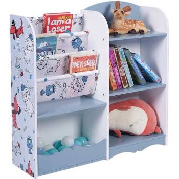 Детски Дървен Органайзер, Етажерка с Рафтове за Играчки и Книжки - dogs (tf6206)
