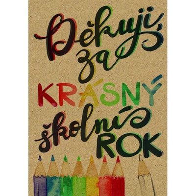 Baloušek BeBechy - přání Školní rok, A6, kraftový papír