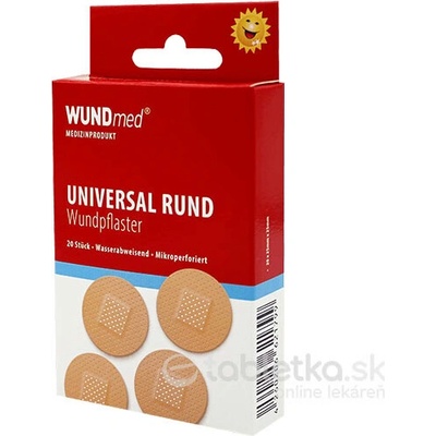 WUNDmed Kruhová náplasť univerzálna 2, 5 cm , telová 20 ks