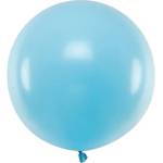 PartyDeco Кръгъл латексов балон светлосин 60 см