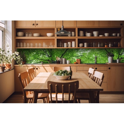 DIMEX ART Фототапет за кухня - върхове на дърветата 420 x 60 см