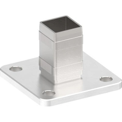 Feldmann 50020-240 - nerezová kotviaca príruba pre jekl pr. 40x40 mm, vrchná i bočná, pre nerezové zábradlie