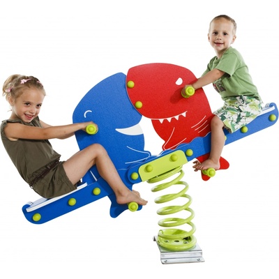 KBT pružinová hojdačka Žraloci HDPE shark twins