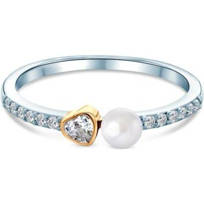 Savicki Prsteň Eterniàle pozlátené striebro zirkóny perly B P P0813 00145 925 ZB