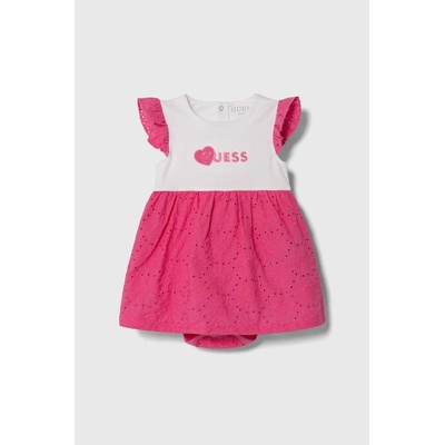 Guess Бебешка рокля Guess в розово къса разкроена (S4GG13.K6YW0.PPYH)