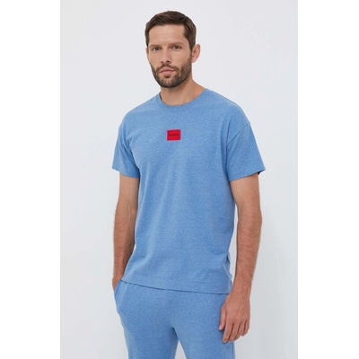 Hugo Горнище на пижама с къси ръкави hugo в синьо с изчистен дизайн (50496992)