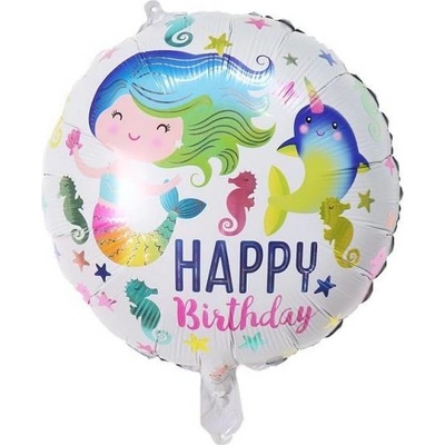 Cakesicq Fóliový balónek kulatý mořská víla 46cm