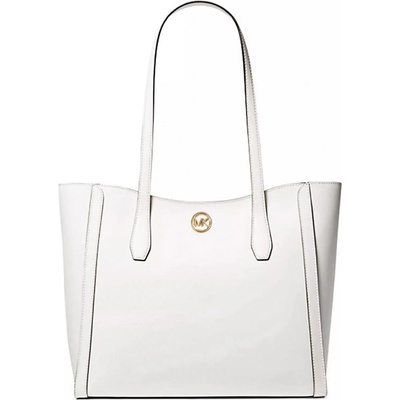 Michael Kors kožená shopper kabelka Leida bílá